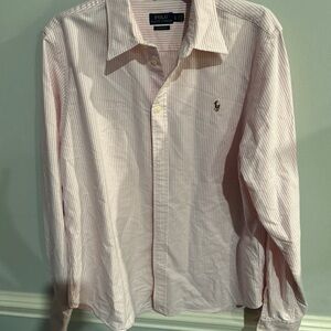 Polo by Ralph Lauren Pink Striped Button Down Shirt